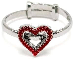 Red Heart Adjustable Lily Ring