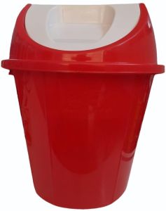 30 Liter Red Round Swing Dustbin