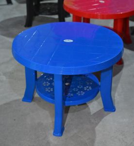 Blue Round Plastic Coffee Table