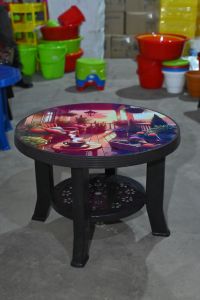 Printed Round Plastic Coffee Table