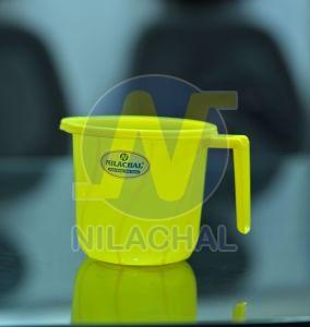 1 Liter Yellow Plastic Mug, Brand Name : Nilachal