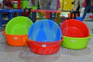 Plain Nilachal 18 Liter Plastic Basin, Color : Multi Color