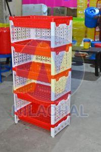5 Tier Plastic Vegetable Rack, Brand Name : Nilachal