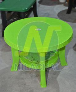 Green Round Plastic Coffee Table, Brand Name : Nilachal