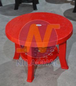 Red Round Plastic Coffee Table, Brand Name : Nilachal