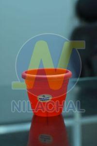 Red Round Plastic Flower POT 12x8Inch, Brand Name : Nilachal