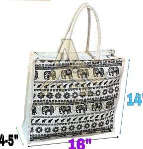 Printed Cotton Tote Bags, Color : White Standard, Gender : Female