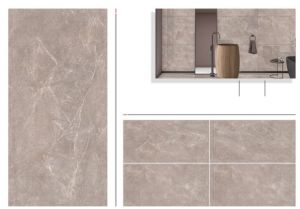 Ceramic Brown Glossy Floor Wall Tiles 600x1200mm