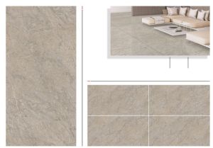Porcelain Glossy Floor Tiles, Color : Grey 600x1200mm