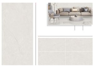 Pulpis White Glossy Marble Tiles 600x1200mm for Flooring Or Wall