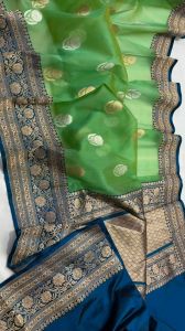 Ladies Mashru Border Kora Saree