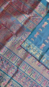 Ladies Peacock Floral Banarasi Saree
