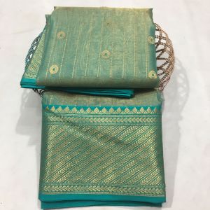 Ladies Royal Rajwari Minakari Katan Tissue Saree