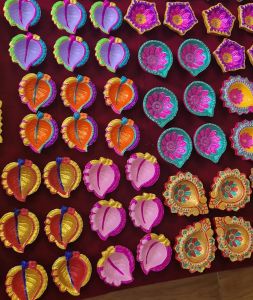 Hand Painted eco- Friendly Diyas