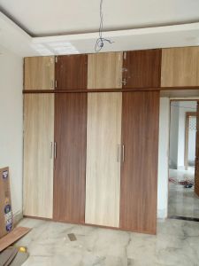 Swing Polished Wooden Cupboard, Color : Brown
