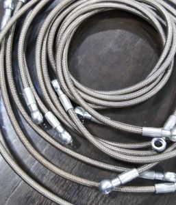 Stainless Steel Braided Brake Lines, Color : Silver