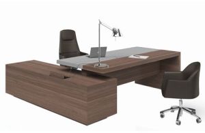Wood Office Table, Color : Brown, Weight : Medium