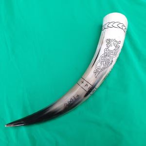 Authentic Viking Style Buffalo Horn Drinking Horn Handcrafted by Hornimpex.com