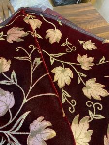 Printed Viscose Velvet Fabric, Color : Multicolor Multisizes