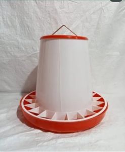 Plastic Poultry Feeder, Color : White Red