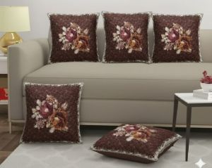 Stylish Brown Quilted Soft Cushion Cover