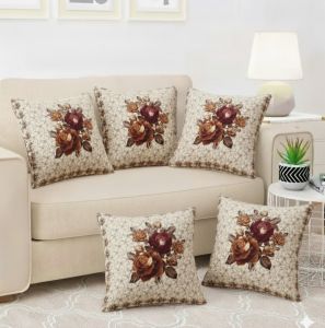 Printed White Quilted Soft Cushion Cover, Color : Multicolor
