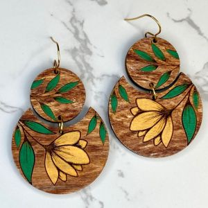 Wooden Earrings Casual Wear
