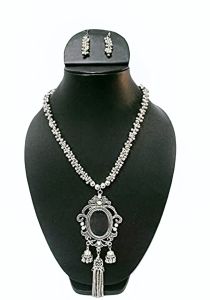 Metal Necklaces, Color : Antique Silver Tone