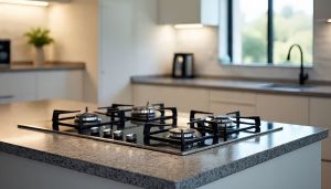 4 Burner Gas Stove with Glass Top