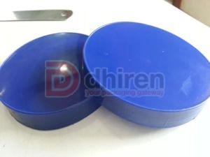 Blue PET Jar Cap, Shape : Round