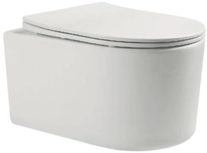 Confident Rimless Wall Hung With Uf Seat Cover Toilet