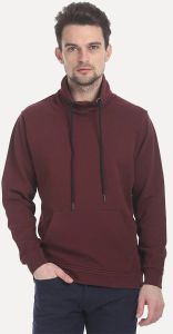 Men High Neck Fleece Sweatshirt