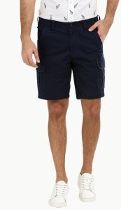 Men Navy Rugged Cargo Shorts