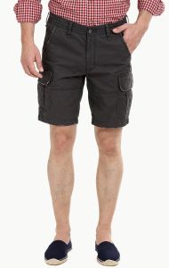 Men Shadow Grey Rugged Cargo Shorts