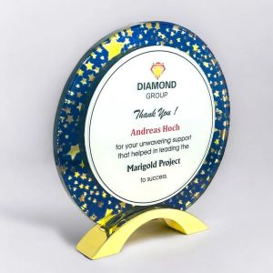 Crystal Glass Trophy with Crown Ugi 7398