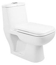 One Piece EWC Commode, Color : White For Bathroom