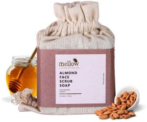 Ayurvedic Extracts Almond Face Scrub Soap, Packaging Type : Bar