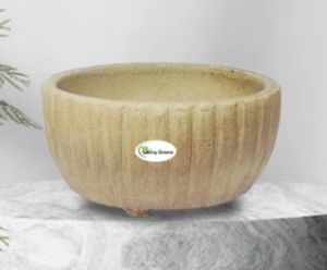 Handmade Beige Ceramic Pot