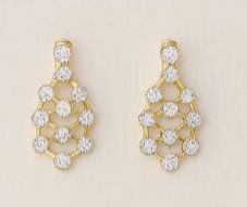 Delicate Gold &AMP;AMP; Diamond Drop Earrings &AMP;ndash; 0.71 CT OF Sparkle