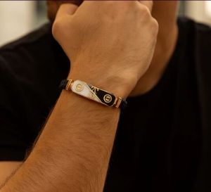 Gentlemen Draft Men&AMP;rsquo;S Fashion Dual-Tone Enamel Bracelet