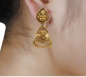 Goddess Maa Padmamalini Gold Earring
