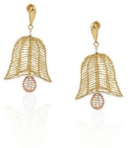 Jingle Bells Fancy Gold Drop Gold Earring