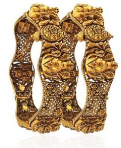 Kalash Antique Gold Bangles