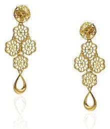 Sadhana Swirl Hanging Gold Earring