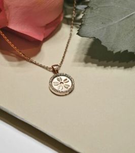 Sunburst Pendant Necklace with Diamond Accents