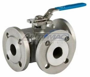 Stainless Steel (SS304) 3 Way Ball Valve, Brand Name : Automac