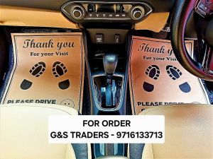 White Disposable Car Paper Mat