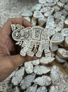 Elephant Wooden Printing Block