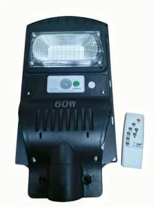 Aluminum Alloy 60 Watt Solar LED Street Light, Color : Black