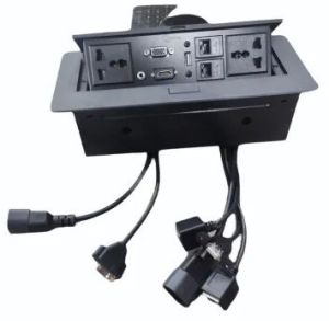 Aluminium Electrical POP-up Floor Box, Color : Black for Office